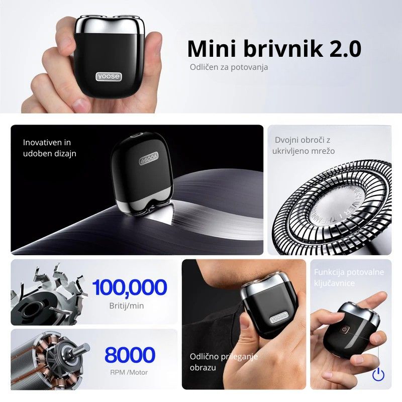 Mini potovalni brivnik yoose
