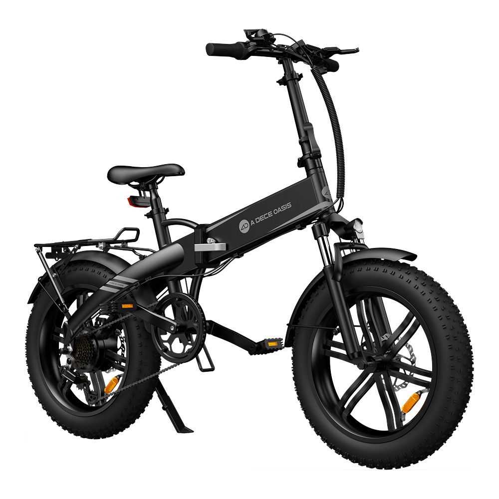 A DECE OASIS (ADO) A20FXE zložljivo električno kolo, FATbike, črno + Gratis prtljažnik