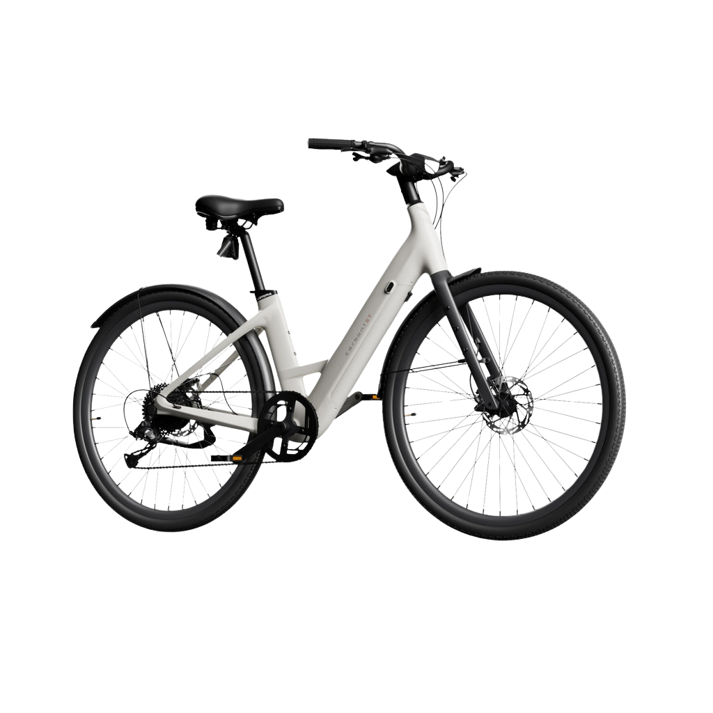 URTOPIA Carbon 1ST električno kolo z nizkim vstopom, M (155 cm – 185 cm), belo
