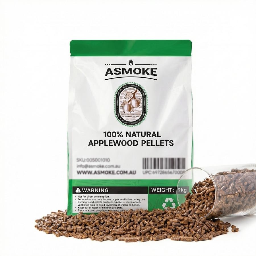 ASMOKE 100 % naravni lesni peleti iz jablane za žar in dimljenje, 10 kg