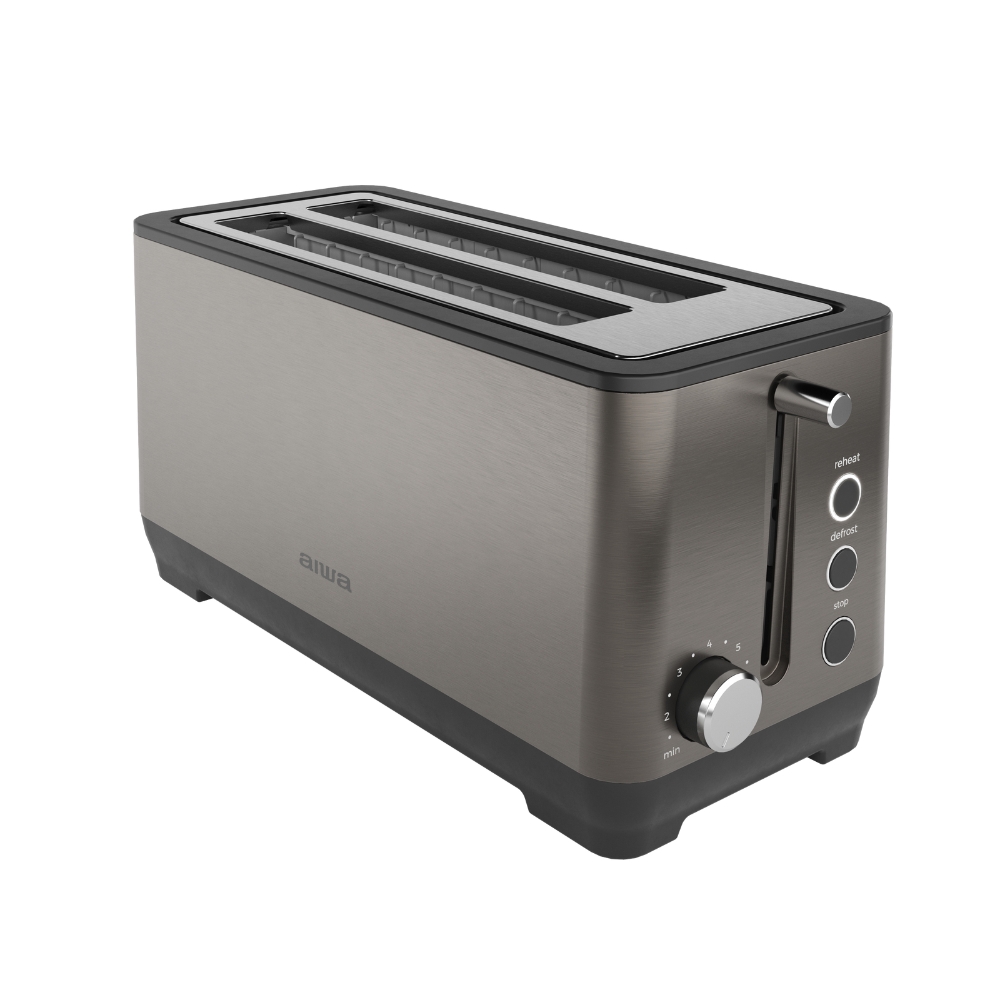 AIWA KOFOTATSU ABT-1600 opekač kruha 1600 W, 2 izjemno dolgi reži, nerjaveče jeklo