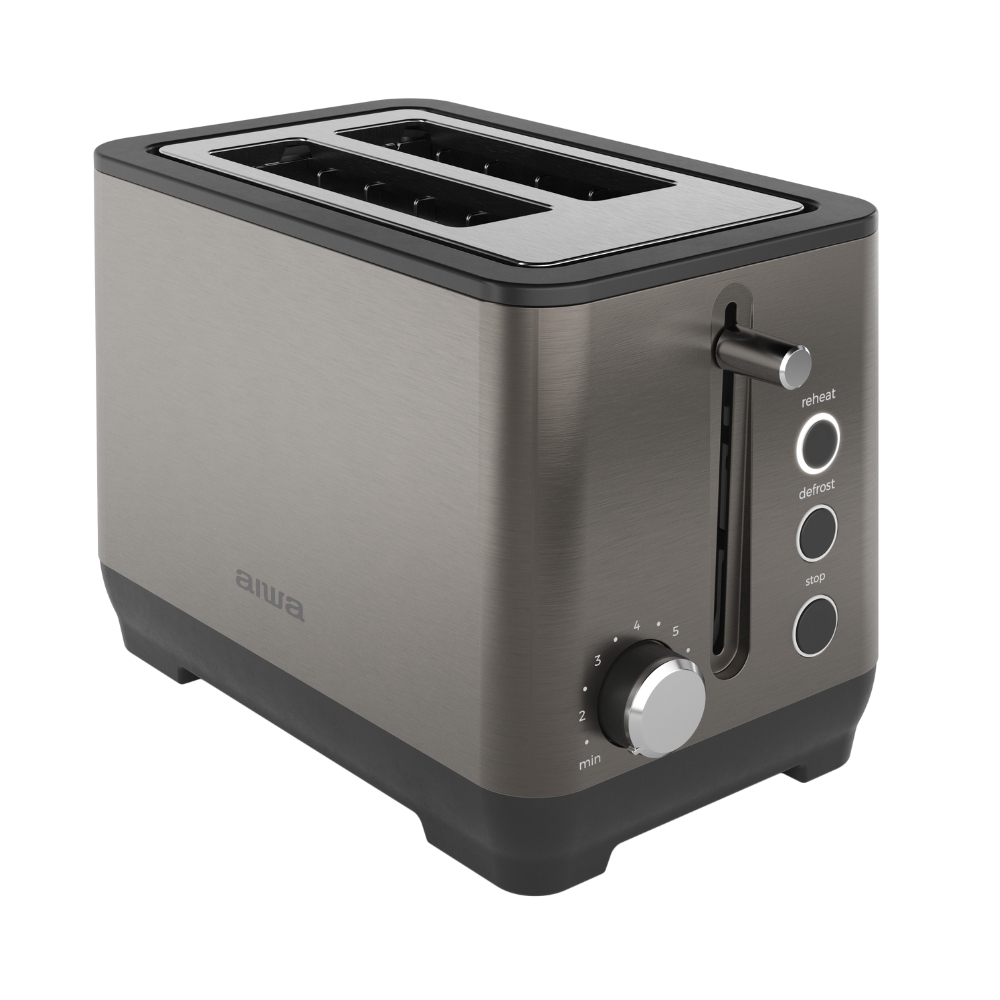 AIWA KOTAN ABT-1000 opekač kruha iz nerjavnega jekla, 1000 W, 2 široki reži